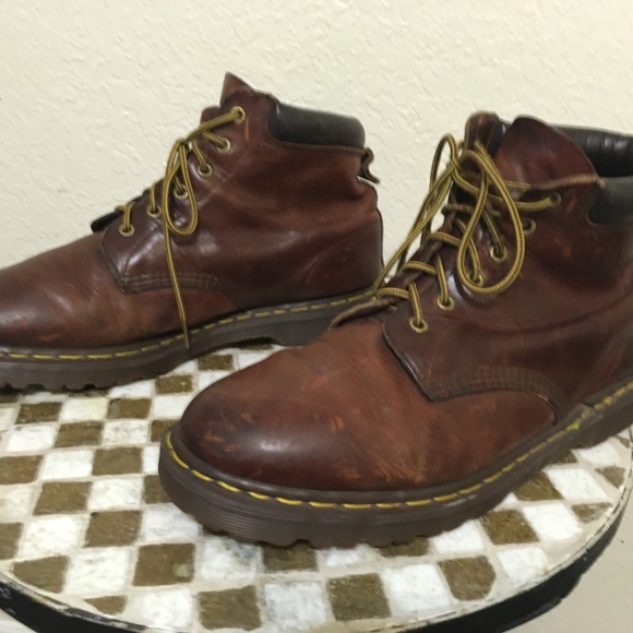 VINTAGE ENGLAND DR MARTENS BROWN ANKLE BOOTS 11M main image 7